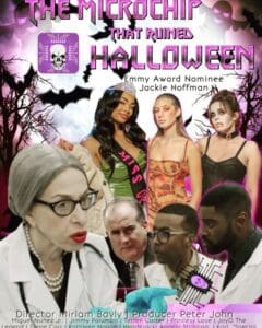 Ruined Halloween poster with four women and three men